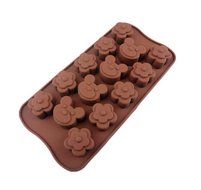 Yunko Cartoon Bear Plum Blossom Shape Silicone Mold Cake Chocolate Jelly Candy Baking Mold