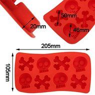 &quot;Skull Human Skeleton Shape Silicone Ice Cube Freeze Mold&quot; shopping N3