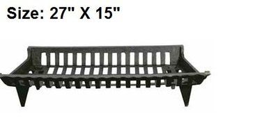 Panacea Products Corp 27' Blk Cast Iron Grate 15427 Fireplace Grates &amp; Andirons N2