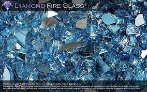 Cobalt Blue Reflective - Fireplace Glass - 1 LB.