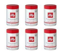 illy Caffe Normale Whole Bean Coffee, Medium Roast, Red Top, 8.8 coffee cans (Pack of 6) Package may vary N5