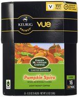 16 Count - Green Mountain Pumpkin Spice Flavored Vue Cup Coffee For Keurig Vue Brewers