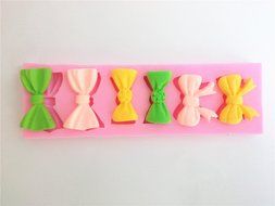 Wocuz W0510 2 Bows Jelly Pudding Candy Making Silicone Mold Cake Decoration Mould Fondant Chocolate Small Pastry... N2