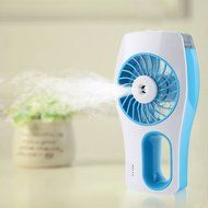 LIPPO Handheld USB Fans Mini Misting Cooling Fan USB Recharge Spraying Air Fan Humidifier Diffuser (Green) N13
