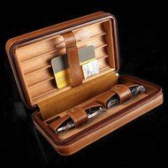 Scotte(TM) premium Cigar Humidors portable travel cigar humidor case for 4 cigar