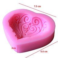 &quot;dipshop 3D Love Shape Silicone Lace Mold Chocolate Candy Jello Mould Cake Decorating Tools&quot; shopping N3