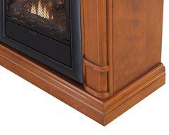 Duluth Forge Dual Fuel Vent Free Fireplace With Mantel - 15,000 BTU, T-Stat, Apple Spice Finish N4
