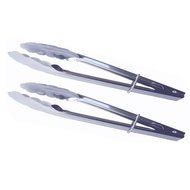 [2 Pack] Foho 8.8 Inch Stainless Steel Baking Barbecue Spring Tongs