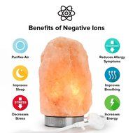 Levoit Elora Hand Carved Natural Himalayan Crystal Salt Lamp(8 to 11lbs): Stainless Steel Base, Touch Brightness... N6