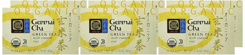 Yamamotoyama Organic Green Tea Genmai Cha, 2.19-Ounce Boxes (Pack of 6) N5