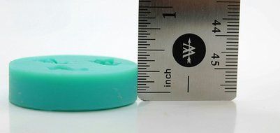 Silicone Round Shaped Candy and Cake Mold Tiny Teal Rose N2