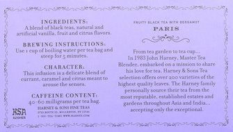 Harney and Sons Tea Bags, Paris, 50 Count (Pack of 2) N5
