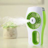 LIPPO Handheld USB Fans Mini Misting Cooling Fan USB Recharge Spraying Air Fan Humidifier Diffuser (Green) N17