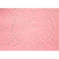 FOUR-C Decor Lace Mat Silicone Embossing Mat Lace Mold for Cake Decoration Color Pink N2