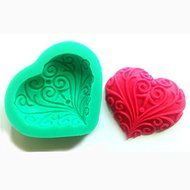 "dipshop 3D Love Shape Silicone Lace Mold Chocolate Candy Jello Mould Cake Decorating Tools" shopping N4