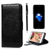 iPhone 7 Case (4.7 inch) - Wallet Folio Flip Embossed Totem PU Leather Case with Stand Card Slots and Slim Fit... N6