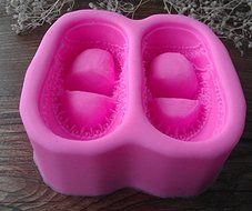 Design 474 Pair of Girls Shoes Shape Silicone Mold,Soap Mold, Cake Decoration Tool, Food Grade Material N4