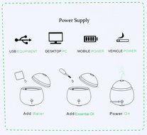 Augymer Essential Oil Diffuser, Cool Mist Travel Humidifier Portable Ultrasonic Oils Diffusers Waterless Auto... N2