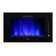 Contemporary Portable Electric Fireplace for Four Seasons with Free Gift for Decorative Glass Candelabra