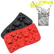 &quot;Skull Human Skeleton Shape Silicone Ice Cube Freeze Mold&quot; shopping N5