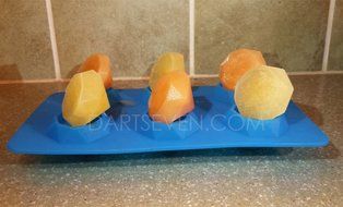Fancy Diamond Ice Mold - Ice Tray - Cup Cake Topper - Soap - Wax &ndash; (6 Per Tray) Flexible Silicone Molds for Easy...