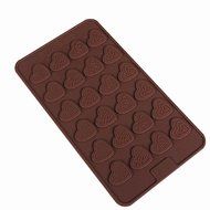 DUFUSTORE Chocolate Cake Candy Baking Silicone Bakeware Mould Love heart Pattern Random Color
