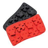 &quot;Skull Human Skeleton Shape Silicone Ice Cube Freeze Mold&quot; shopping N7