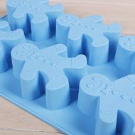 DUFUSTORE Chocolate Cake Candy Baking Silicone Bakeware Mould Snowman Pattern Random Color