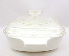 Vintage Corning Ware Casserole P-1-B,blue Flowers,glass Cover,1 Qt.usa N5