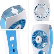 LIPPO Handheld USB Fans Mini Misting Cooling Fan USB Recharge Spraying Air Fan Humidifier Diffuser (Green) N21