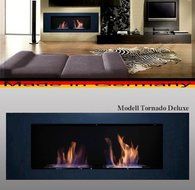 Fireplaces Manufacturer Mierzwa (DF-Shopping, Germany) Bio Ethanol Fire Place Model Tornado Deluxe Silver N4