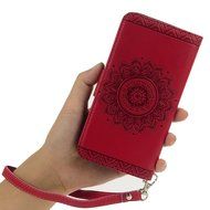 iPhone 7 Case (4.7 inch) - Wallet Folio Flip Embossed Totem PU Leather Case with Stand Card Slots and Slim Fit... N10