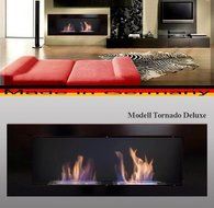 Fireplaces Manufacturer Mierzwa (DF-Shopping, Germany) Bio Ethanol Fire Place Model Tornado Deluxe Silver N6