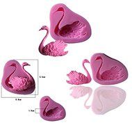 Dachun Mini 3d Swan Shaped Silicone Cake Stick Mould Lollipop Party Cupcake Baking Mold (Pink)