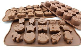 Set of 3 - ZICOME 15 PIECE Nonstick Children's Character Silicone Candy Molds, Chocolate Molds, Jelly Molds, Soap... N2