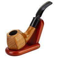 Scotte(TM) new green sandalwood tobacco pipe 9mm filter smoking pipe with (stand+scraper+filter element+pouch+... N2