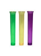 Party Essentials 15-Count Hard Plastic 1.5 Ounce Tube Shots, Mardi Gras Mix N3