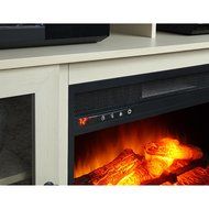 White Whalen Remote Control Barston Fireplace Media Console For TV's Up To 70"
