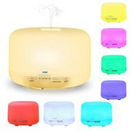 500 ml Essential Oil Diffuser for Aromatherapy - Cool Mist Air Humidifier with 7 Color LED Lights Changing and... N6