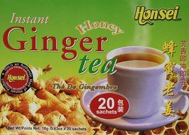 Honsei Instant Ginger Honey Tea 18 G/0.63oz - Product of Singapore, Pack of 2(20 Sachets X 2 = 40 Sachets)