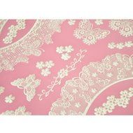 FOUR-C Decor Lace Mat Silicone Embossing Mat Lace Mold for Cake Decoration Color Pink N3