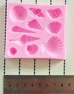 HSE Silicone Marine Animal Shell Mold Fondant Cake Decorating Mould Sugarcraft Tool