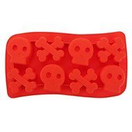 &quot;Skull Human Skeleton Shape Silicone Ice Cube Freeze Mold&quot; shopping N8