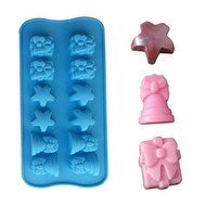 Stars &amp; Gift Pattern Fondant Chocolate Mold Ice Lattice Silicone Cake Mould Diy Kitchen Accessories Cake Tools