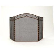 Woodfield 3-panel Rubbed-oil Bronze Fireplace Screen Screen by Copperfield Chimney Supply