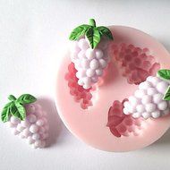 Tint Three Holes Small Grape Fruit Silicone Mold Fondant Molds Sugar Craft Tools Chocolate Mould For Cakes