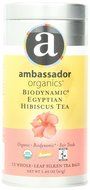 Ambassador Organics Biodynamic Egyptian Hibiscus Tea, 15 Count, 1.45 Ounce Tin N2