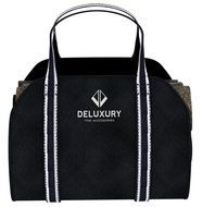 Firewood Carrier - Deluxury Fireplace Accessories: Durable Canvas Handler, Log Tote and Carrying Bag - Premium...