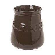 Longaberger Utensil Kitchen Crock Chocolate Pottery