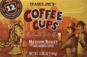 Trader Joe's Coffee Cups - Single Serve - Medium Roast Arabica Coffee N4